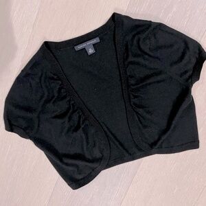 Black silk/cashmere shrug, EUC